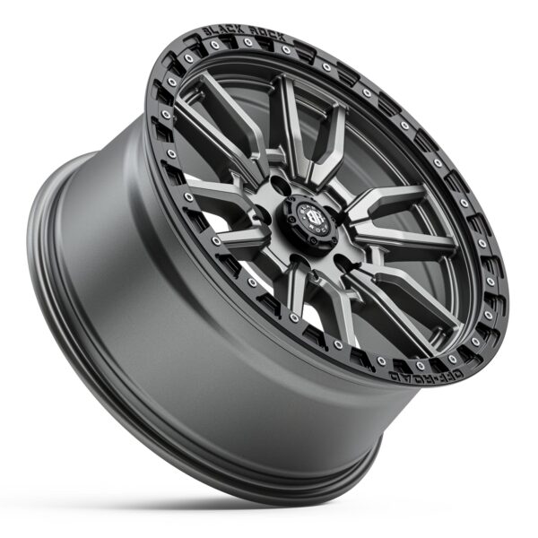 Black Rock Wheel | Grey Black Ring | Offroad Rim004
