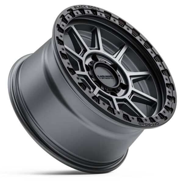 4x4 Wheels Black Rock Gunner Gunmetal Grey Black Ring Off-Road 17 inch 18 inch Rims