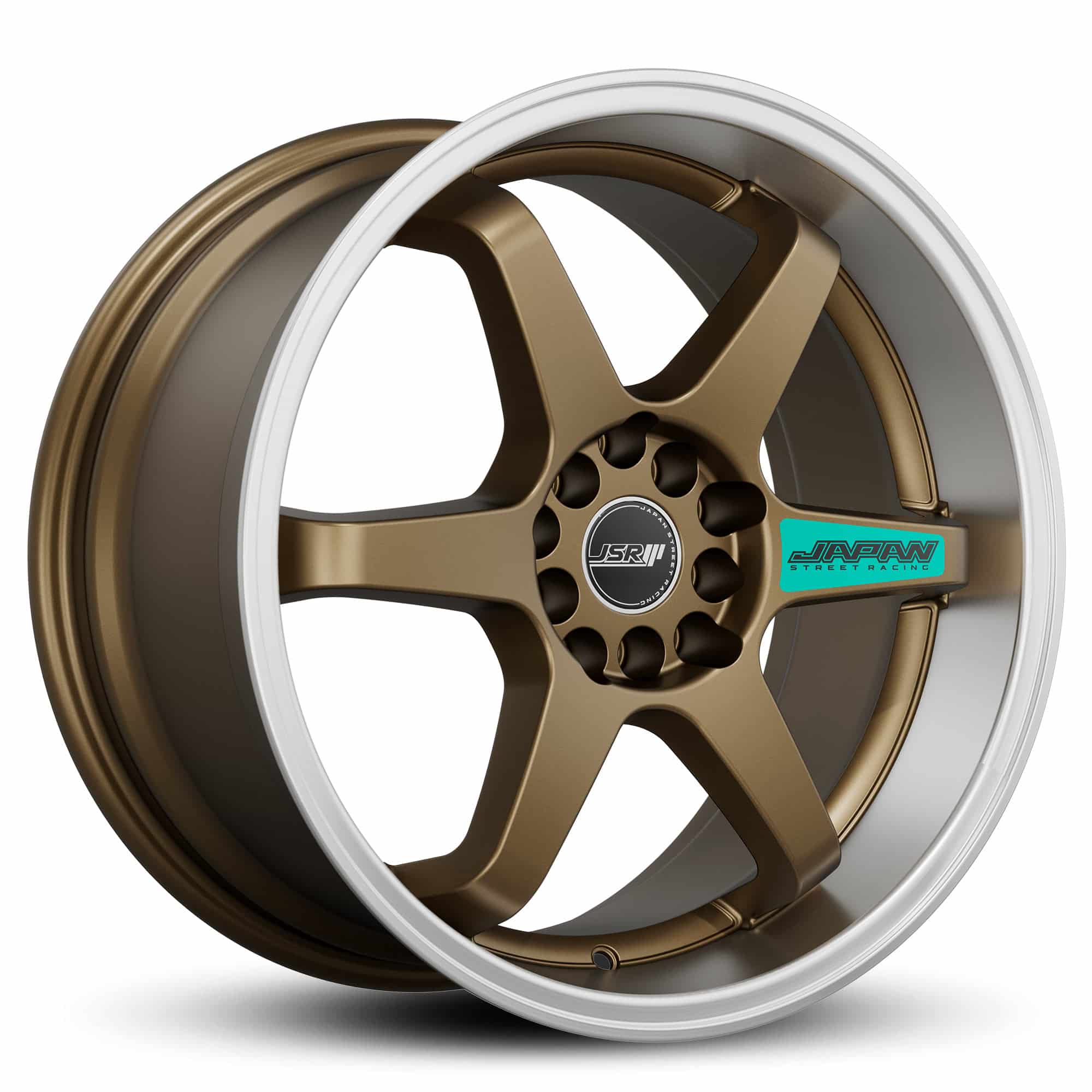 JDM_Wheels_JSR_ST21_Bronze_Machined_Lip_Japan_Racing_Rims_18_inch_Teal_Sticker