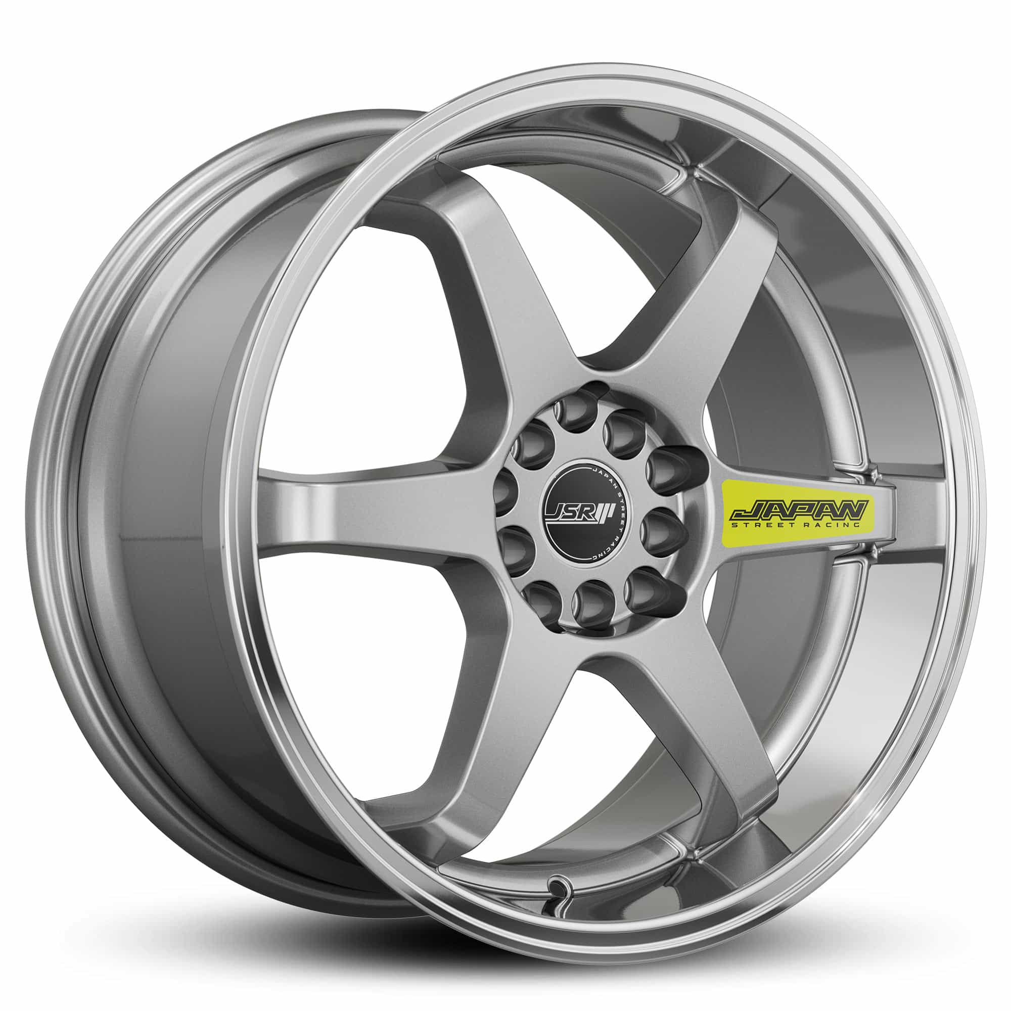 JDM_Wheels_JSR_ST21_Silver_Machined_Lip_Japan_Racing_Rims_18_inch_Luminous_Yellow_Sticker