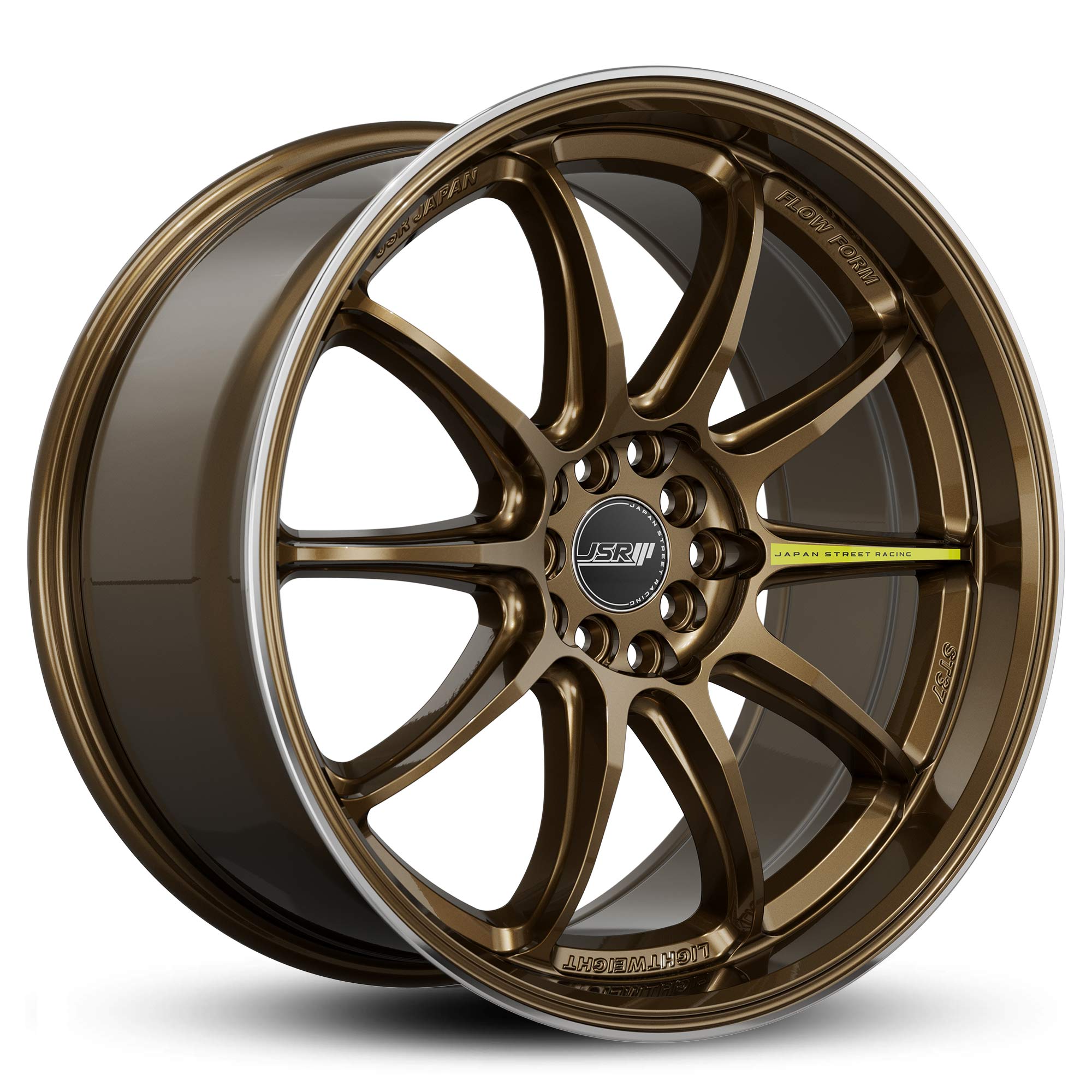 Racing_Wheels_Flow_Form_JSR_ST37_Dark_Bronze_Machined_Lip_Japan_JDM_Rims_18_19_inch_luminous_yellow_sticker