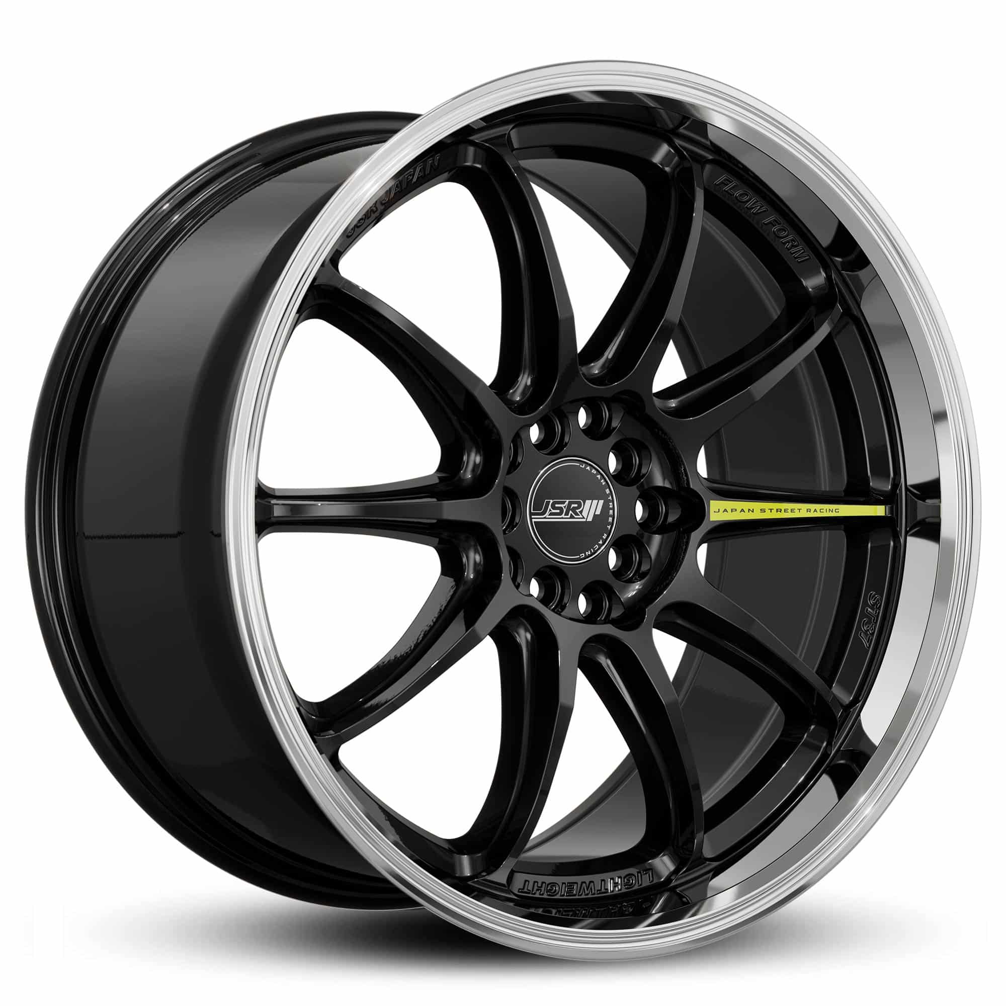 Racing_Wheels_Flow_Form_JSR_ST37_Gloss_Black_Machined_Lip_Japan_JDM_Rims_18_19_inch_luminous_yellow_sticker