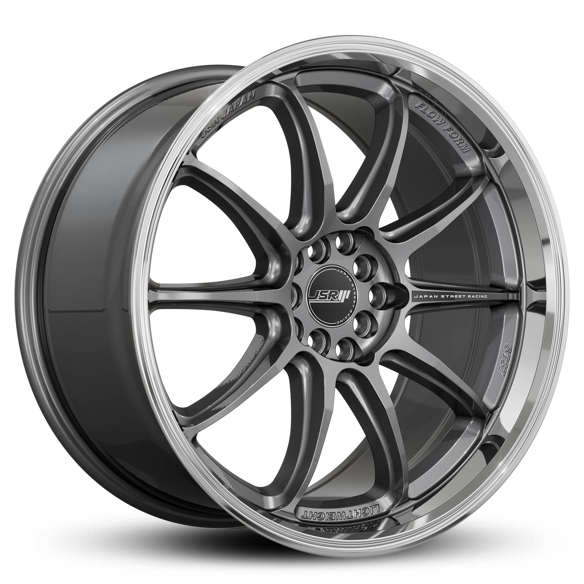 Racing_Wheels_Flow_Form_JSR_ST37_Gunmetal_Grey_Machined_Lip_Japan_JDM_Rims_18_19_inch_black_sticker