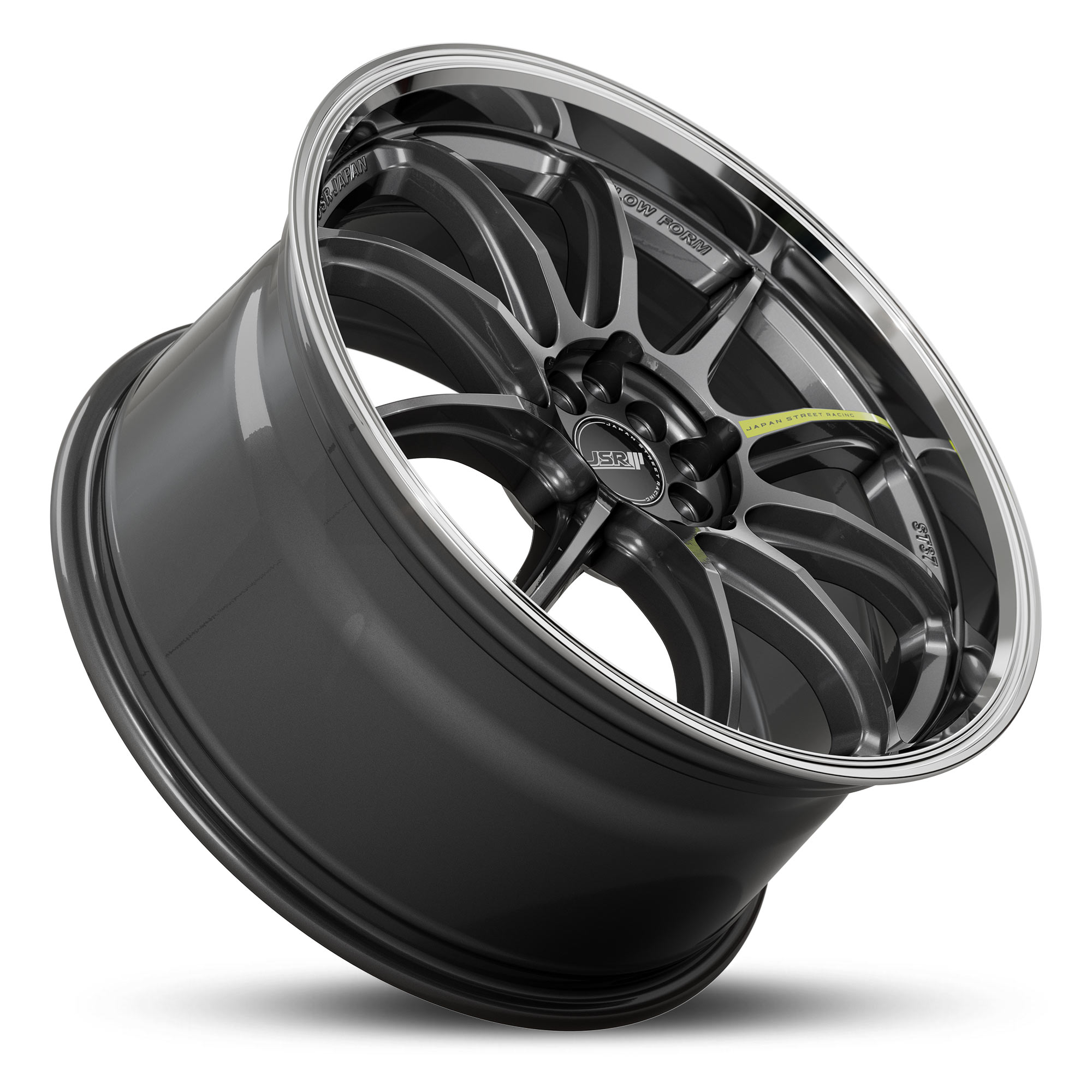 Racing_Wheels_Flow_Form_JSR_ST37_Gunmetal_Grey_Machined_Lip_Japan_JDM_Rims_18_19_inch_luminous_yellow_sticker_1