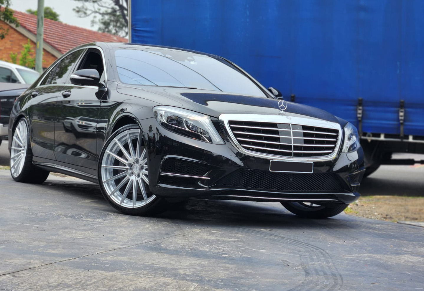MERCEDES S CALSS | GT FORM ANVIL SILVER MACHINED FACE WHEELS