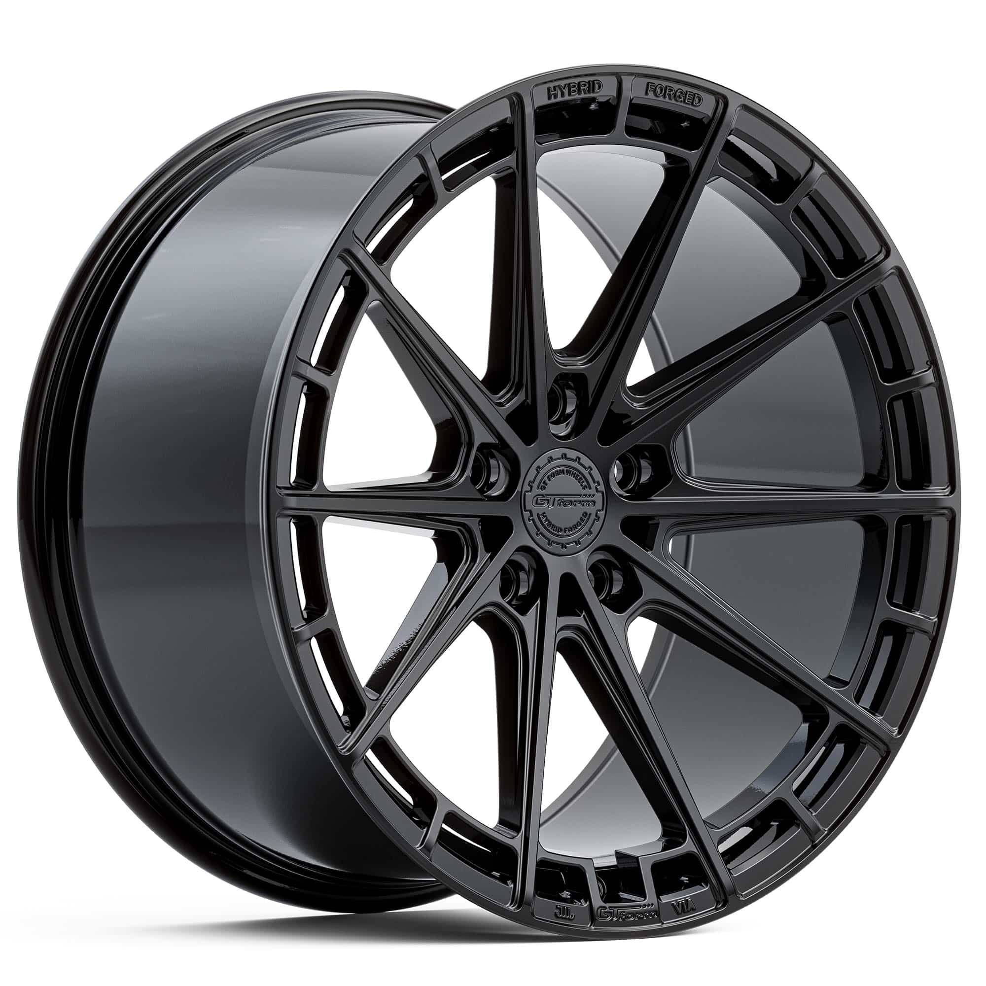 Zone One Rims GT FORM HF1.1 HYBRID FORGED GLOSS BLACK 20X10.5 5X114.3 WHEEL - Wheel Zone