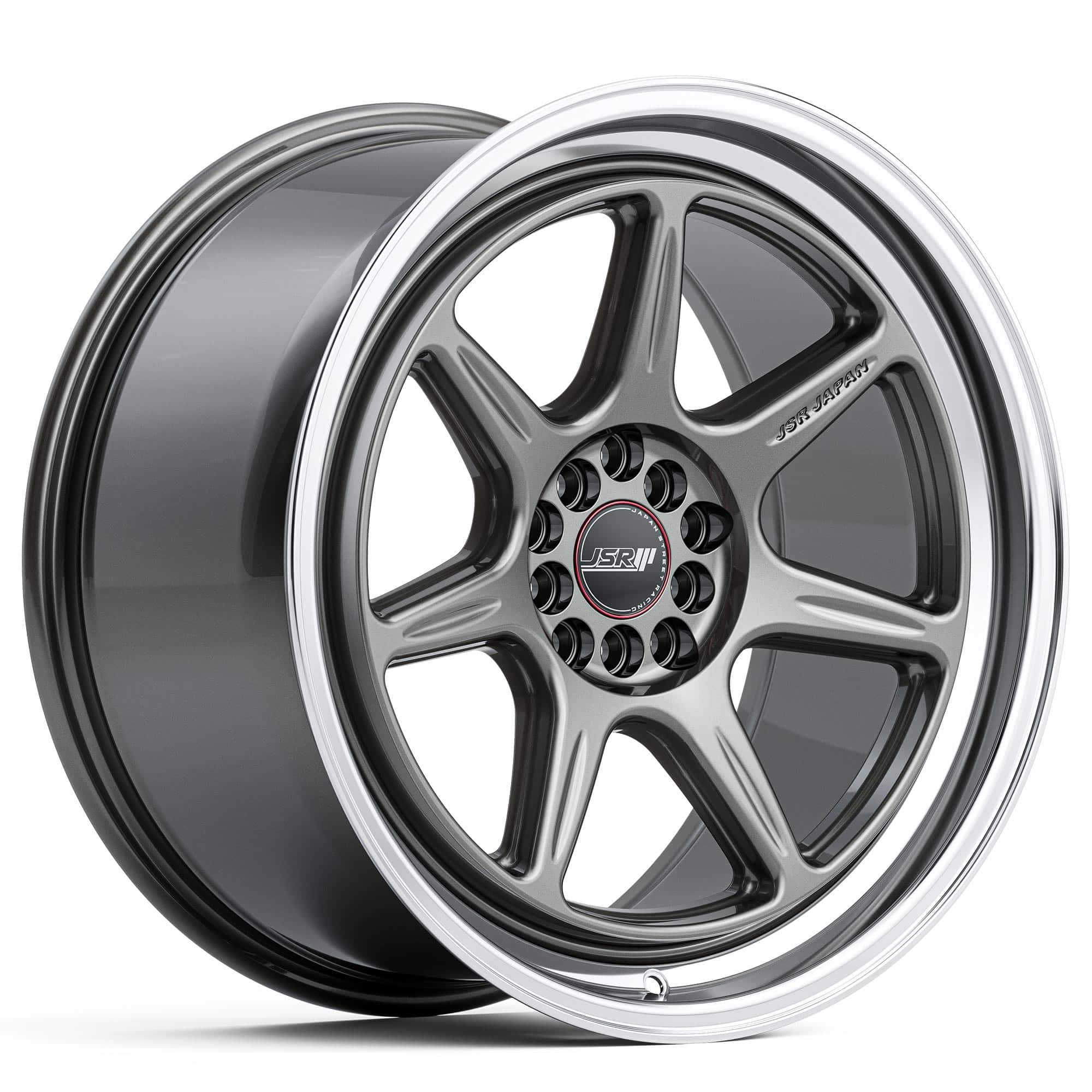 Racing_Wheels_Flow_Form_JSR_ST35_Gunmetal_Grey_Machined_Lip_Japan_JDM_Rims_18_19_inch_Red_Cap