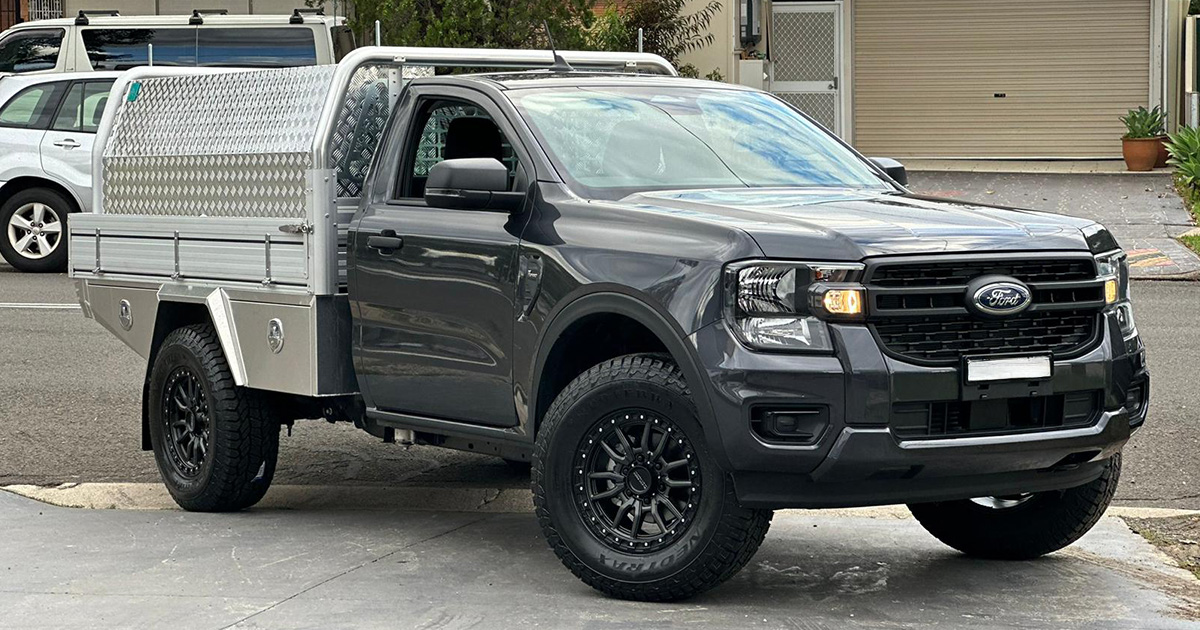 WHEELS FOR FORD RANGER | BLACK ROCK RAMBLER GUNEMTAL GREY BLACK RING