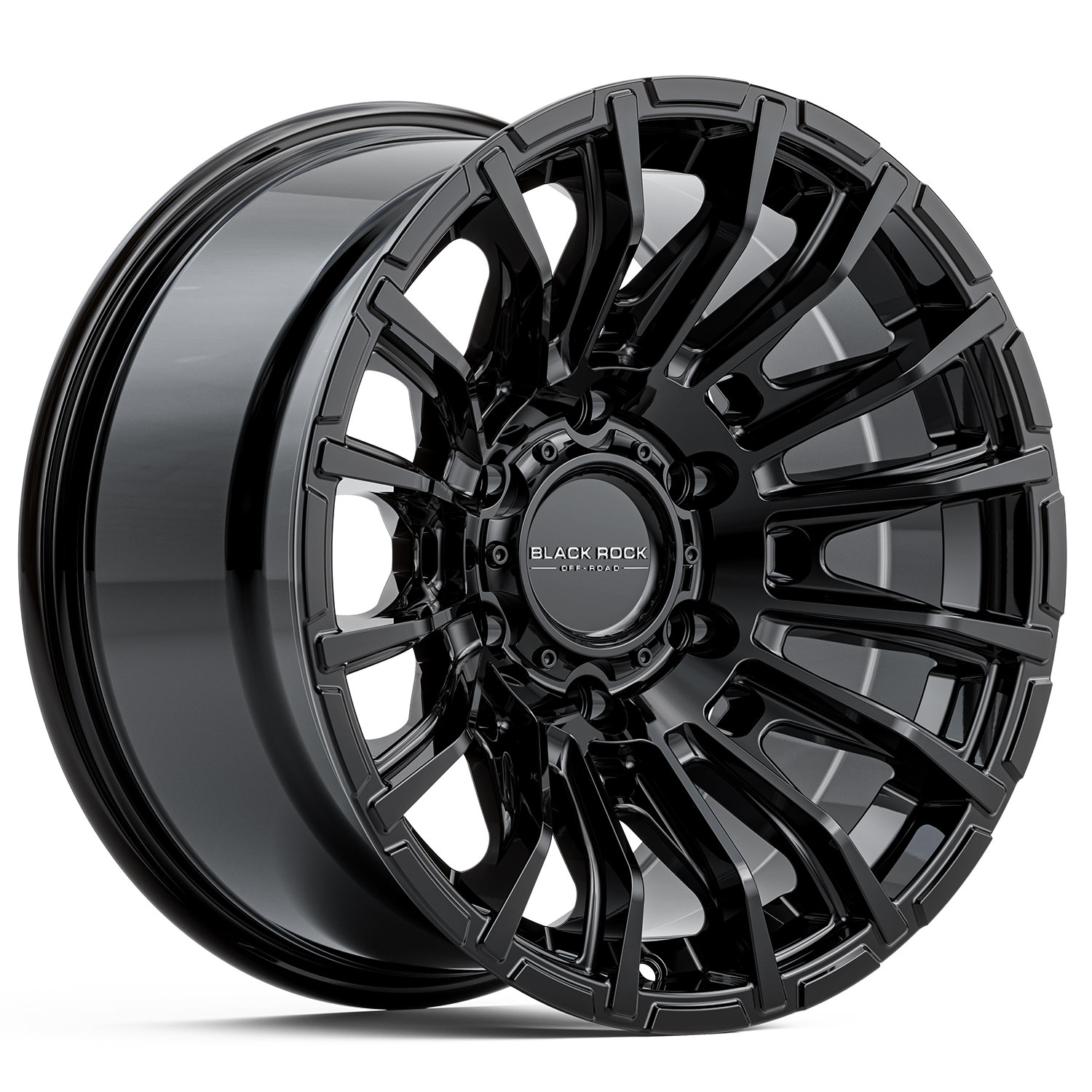 BLACK ROCK MAYHEM GLOSS BLACK 17X9 6X139.7 WHEEL - Wheel Zone