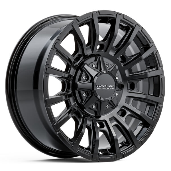 BLACK ROCK MAYHEM GLOSS BLACK 17X9 6X139.7 WHEEL - Wheel Zone